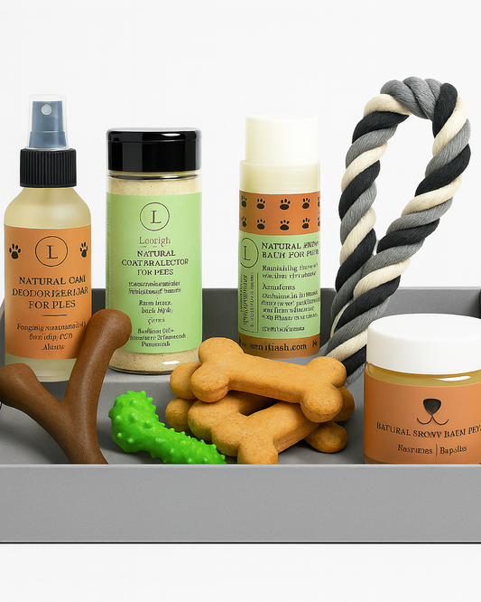 Pet Pampering Gift Box -All-Natural Pet Wellness Kit – Soothing Balms & Herbal Coat Powder